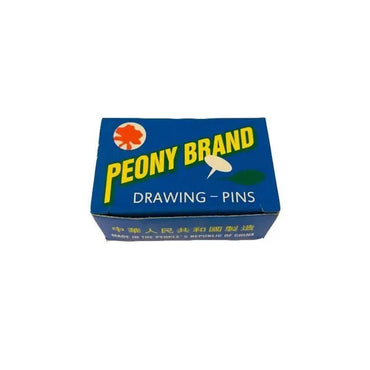Peony Brand Drawing Pins 100 Pieces Pins /Box 1 Piece mini Box (1x 100) The Stationers